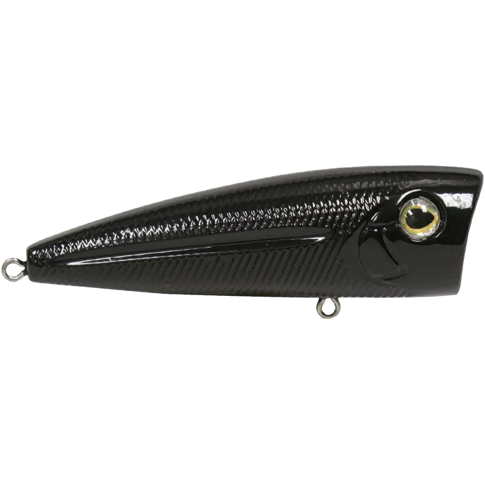 Walk N Pop 77 Topwater Popper | Color: Midnight Beauty Shad Black Back Chrome Tennessee Bluetreuse Pure Bone Silver