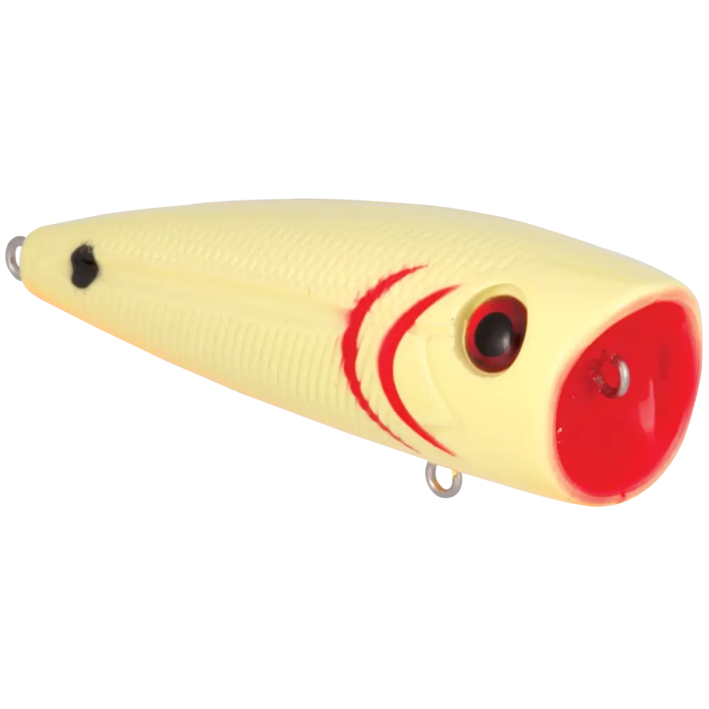 Walk N Pop 77 Topwater Popper | Color: Midnight Beauty Shad Black Back Chrome Tennessee Bluetreuse Pure Bone Silver