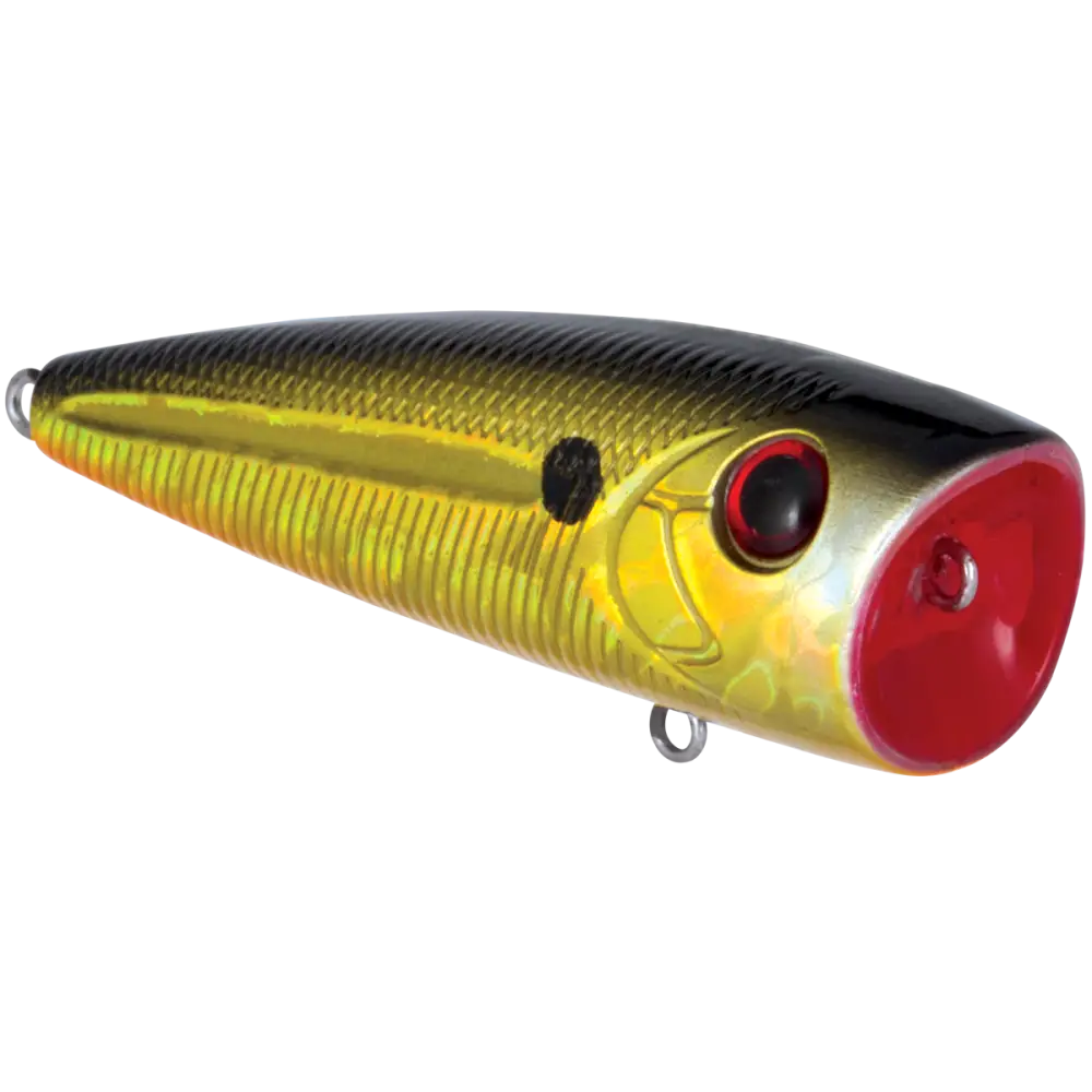 Walk N Pop 77 Topwater Popper | Color: Midnight Beauty Shad Black Back Chrome Tennessee Bluetreuse Pure Bone Silver