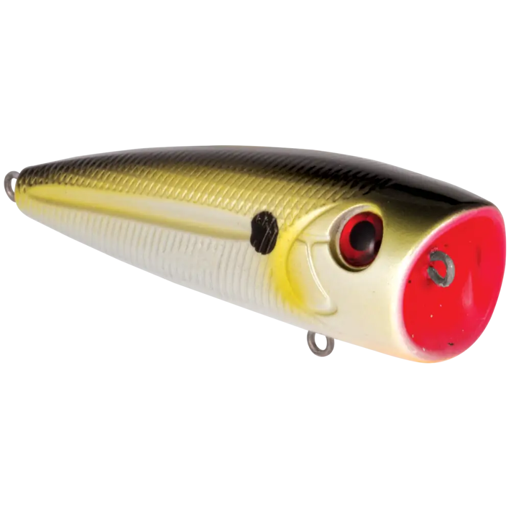 Walk N Pop 77 Topwater Popper | Color: Midnight Beauty Shad Black Back Chrome Tennessee Bluetreuse Pure Bone Silver