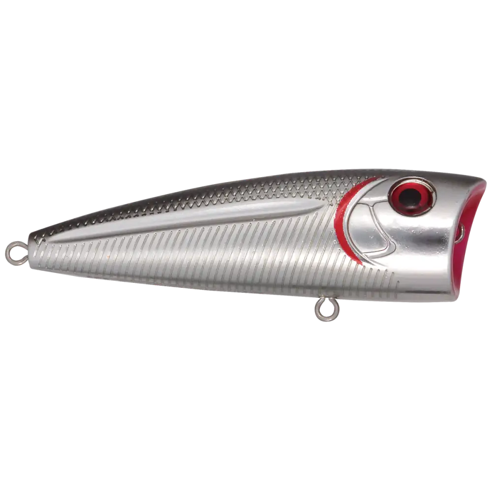 Walk N Pop 77 Topwater Popper | Color: Midnight Beauty Shad Black Back Chrome Tennessee Bluetreuse Pure Bone Silver