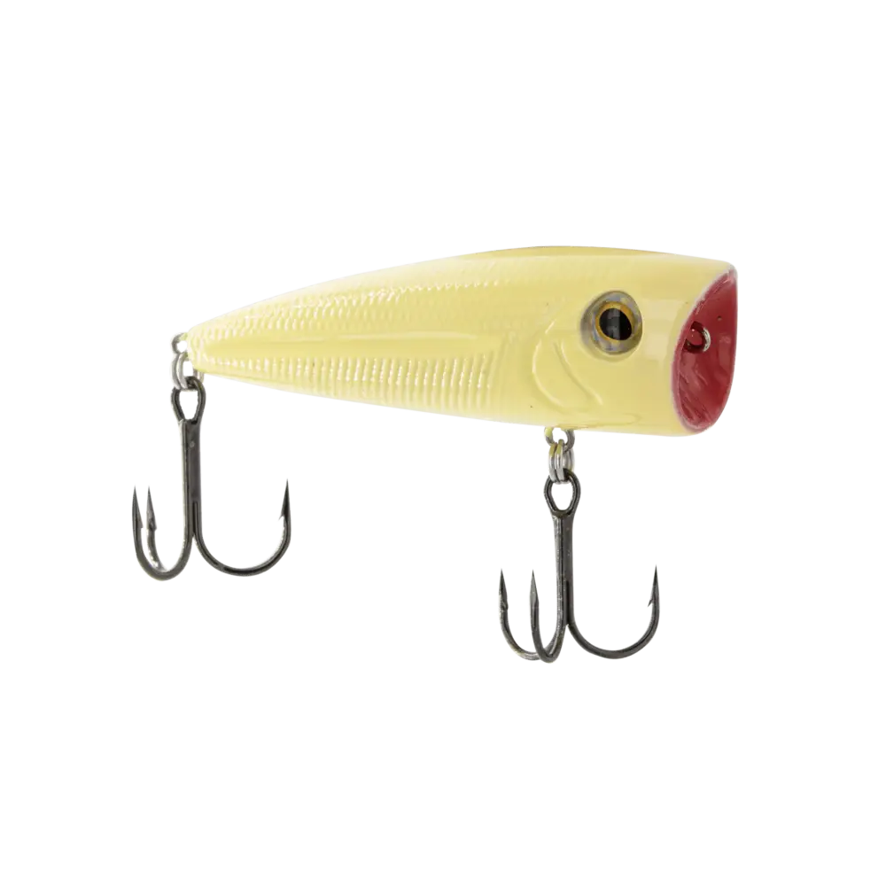 Walk N Pop 77 Topwater Popper for Bass – EBS Sound Technology | Color: Black Back Chrome Shad Beauty Bluetreuse True