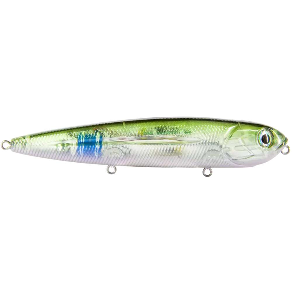 Walking Boss 4.7’’ Walk-the-Dog Topwater – EBS MultiTouch 3-Sound Technology | Color: Beauty Shad Black Back Chrome