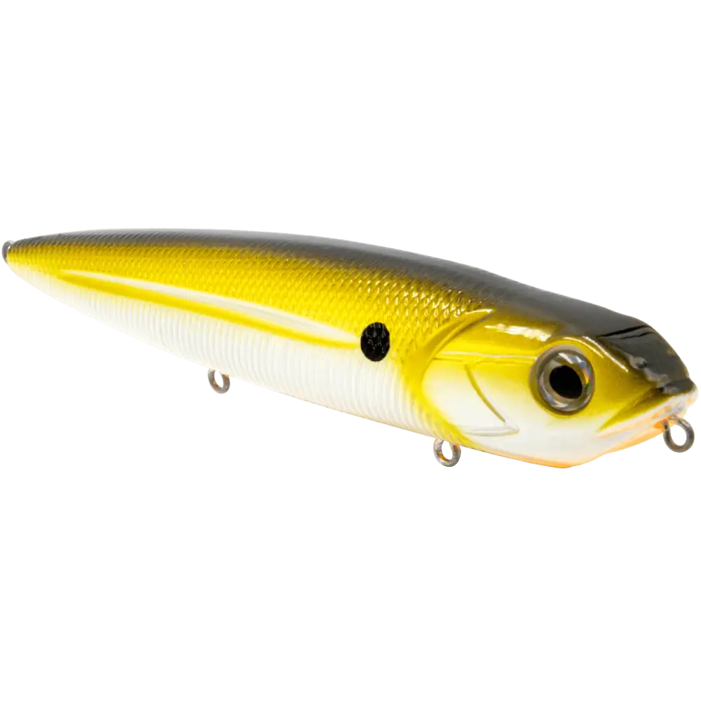 Walking Boss 4.7’’ Walk-the-Dog Topwater – EBS MultiTouch 3-Sound Technology | Color: Beauty Shad Black Back Chrome