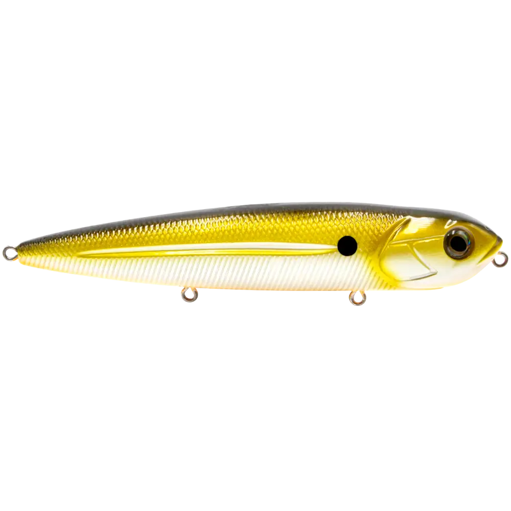 Walking Boss 4.7’’ Walk-the-Dog Topwater – EBS MultiTouch 3-Sound Technology | Color: Beauty Shad Black Back Chrome