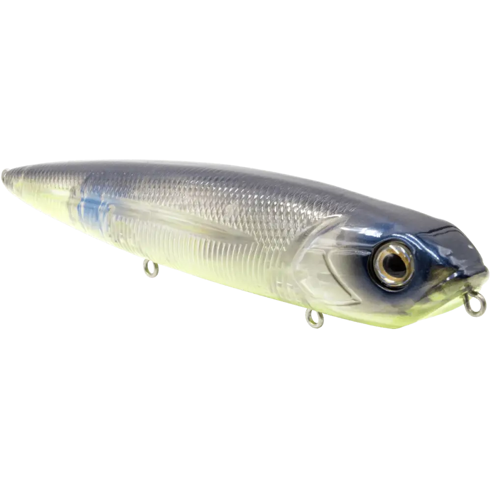 Walking Boss 4.7’’ Walk-the-Dog Topwater – EBS MultiTouch 3-Sound Technology | Color: Beauty Shad Black Back Chrome