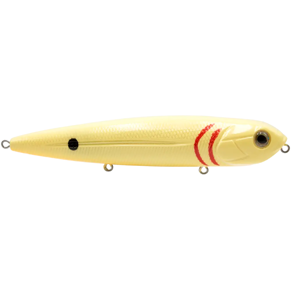 Walking Boss 4.7’’ Walk-the-Dog Topwater – EBS MultiTouch 3-Sound Technology | Color: Beauty Shad Black Back Chrome
