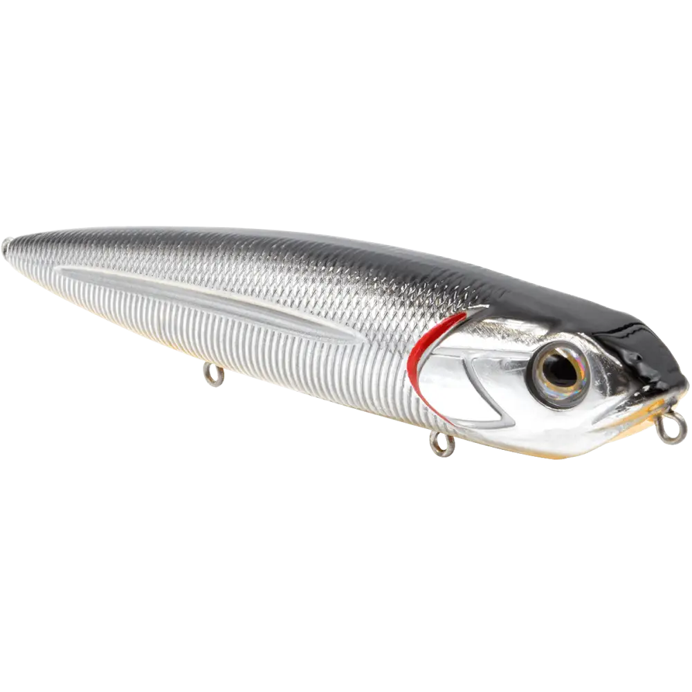 Walking Boss 4.7’’ Walk-the-Dog Topwater – EBS MultiTouch 3-Sound Technology | Color: Beauty Shad Black Back Chrome