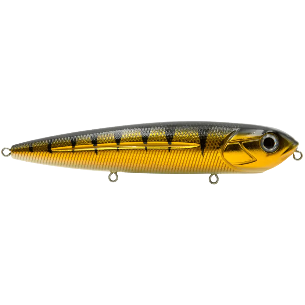 Walking Boss 4.7’’ Walk-the-Dog Topwater – EBS MultiTouch 3-Sound Technology | Color: Beauty Shad Black Back Chrome