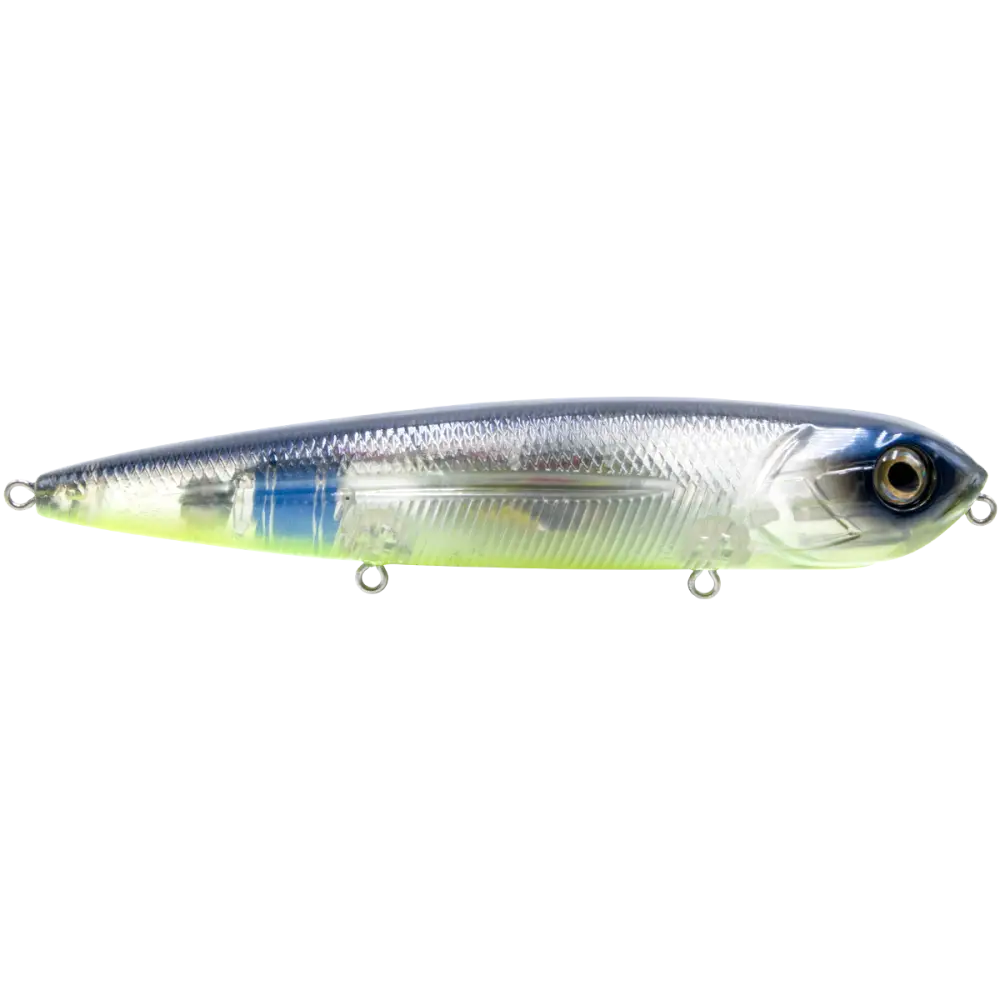 Walking Boss 4.7’’ Walk-the-Dog Topwater – EBS MultiTouch 3-Sound Technology | Color: Beauty Shad Black Back Chrome