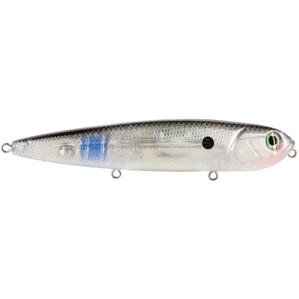 Walking Boss 4.7’’ Walk-the-Dog Topwater – EBS MultiTouch 3-Sound Technology | Color: Beauty Shad Black Back Chrome