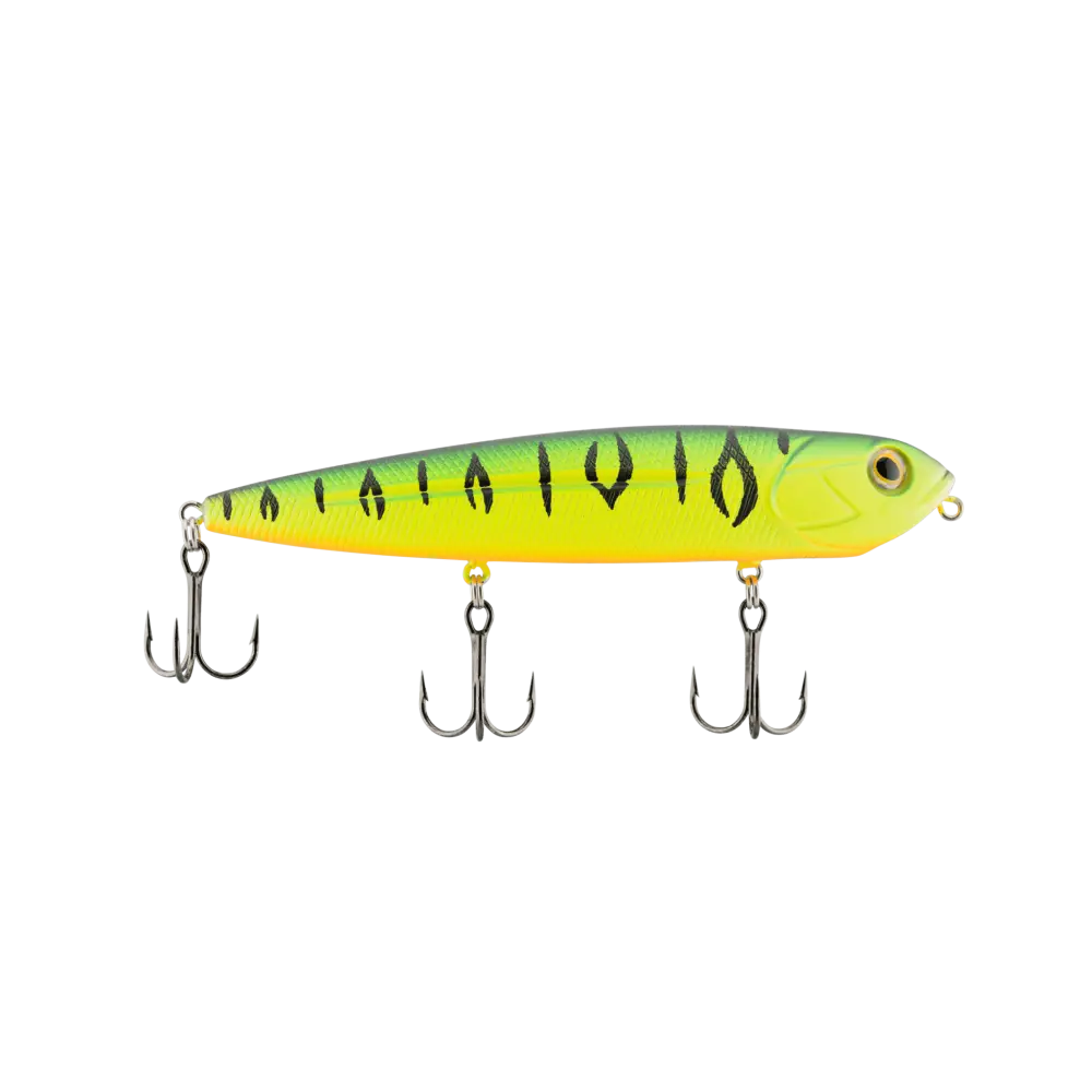 Walking Boss 4.7’’ Walk-the-Dog Topwater Lure – EBS Sound Technology | Color: Black Back Chrome Shad Pure Bone