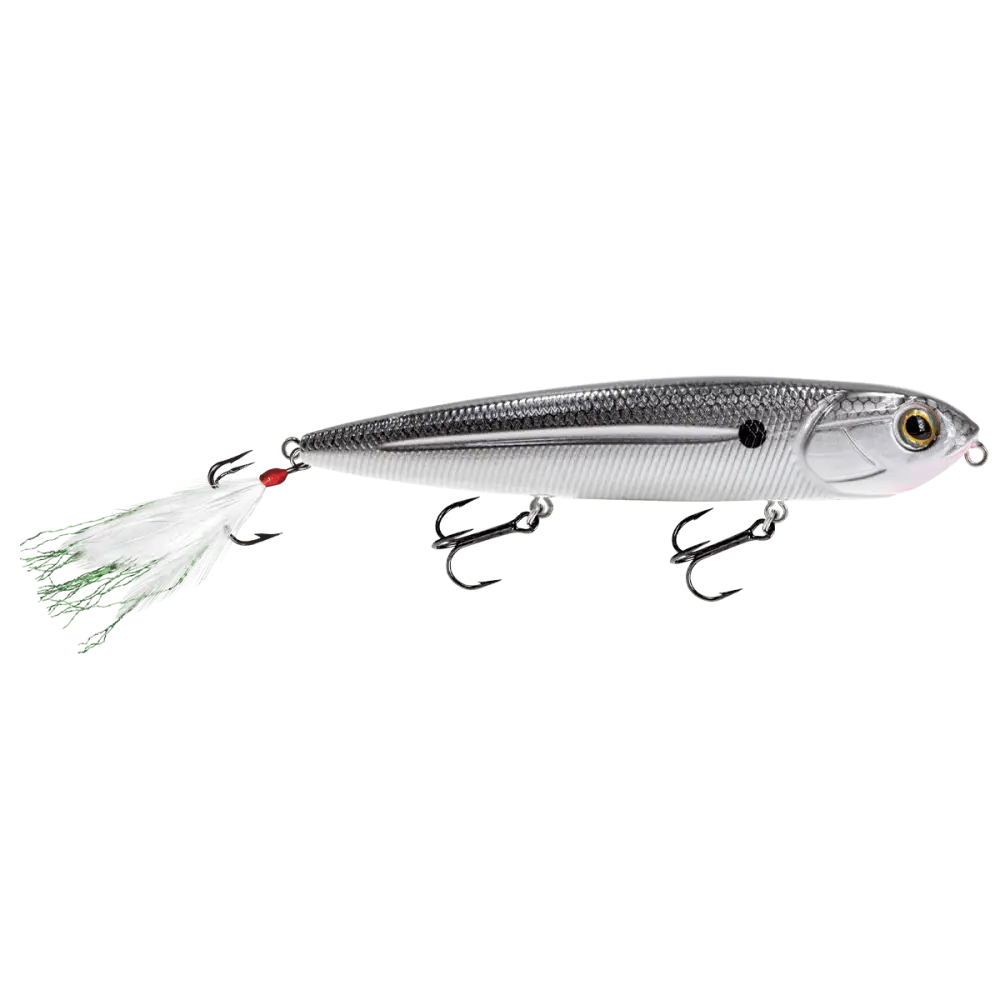 Walking Boss 4.7’’ Walk-the-Dog Topwater Lure – EBS Sound Technology | Color: Black Back Chrome Shad Pure Bone
