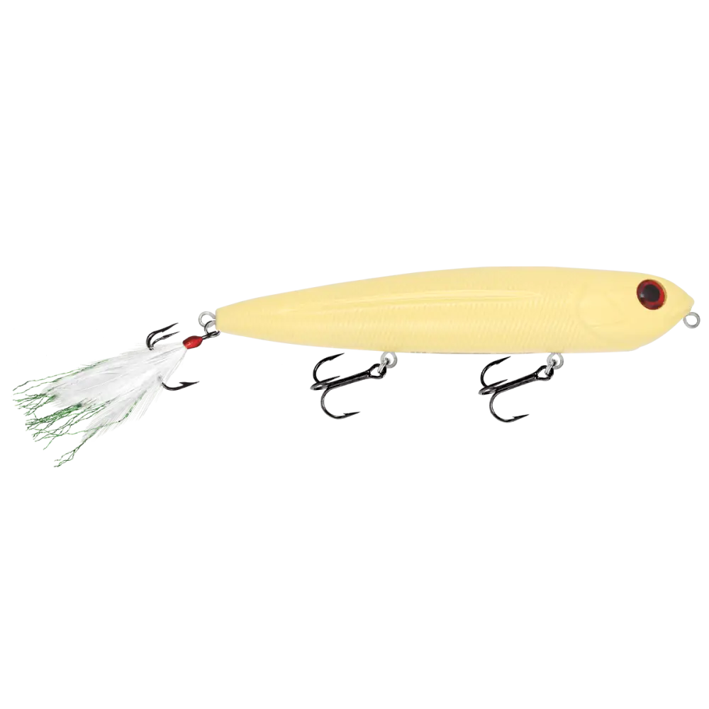 Walking Boss 4.7’’ Walk-the-Dog Topwater Lure – EBS Sound Technology | Color: Black Back Chrome Shad Pure Bone