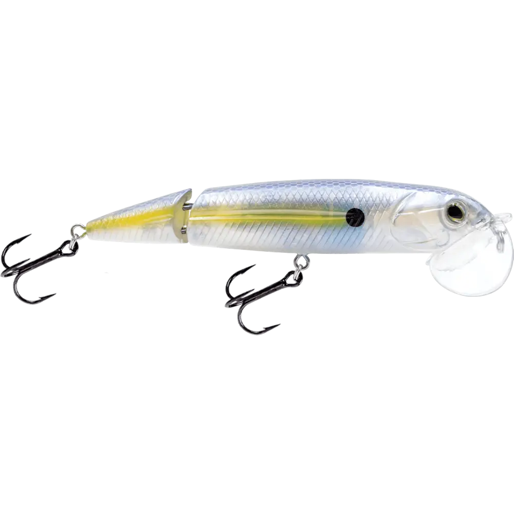 Walking Boss II Jr. 4’’ Jointed Topwater Lure – EBS Sound Technology | Color: Chartreuse Blue Shiner Black Back Chrome