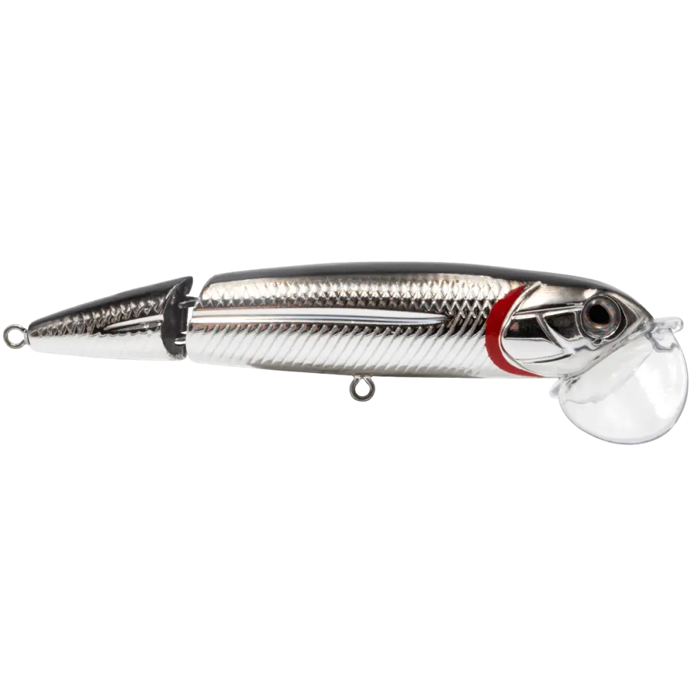Walking Boss II Jr. 4’’ Jointed Topwater Lure – EBS Sound Technology | Color: Chartreuse Blue Shiner Black Back Chrome