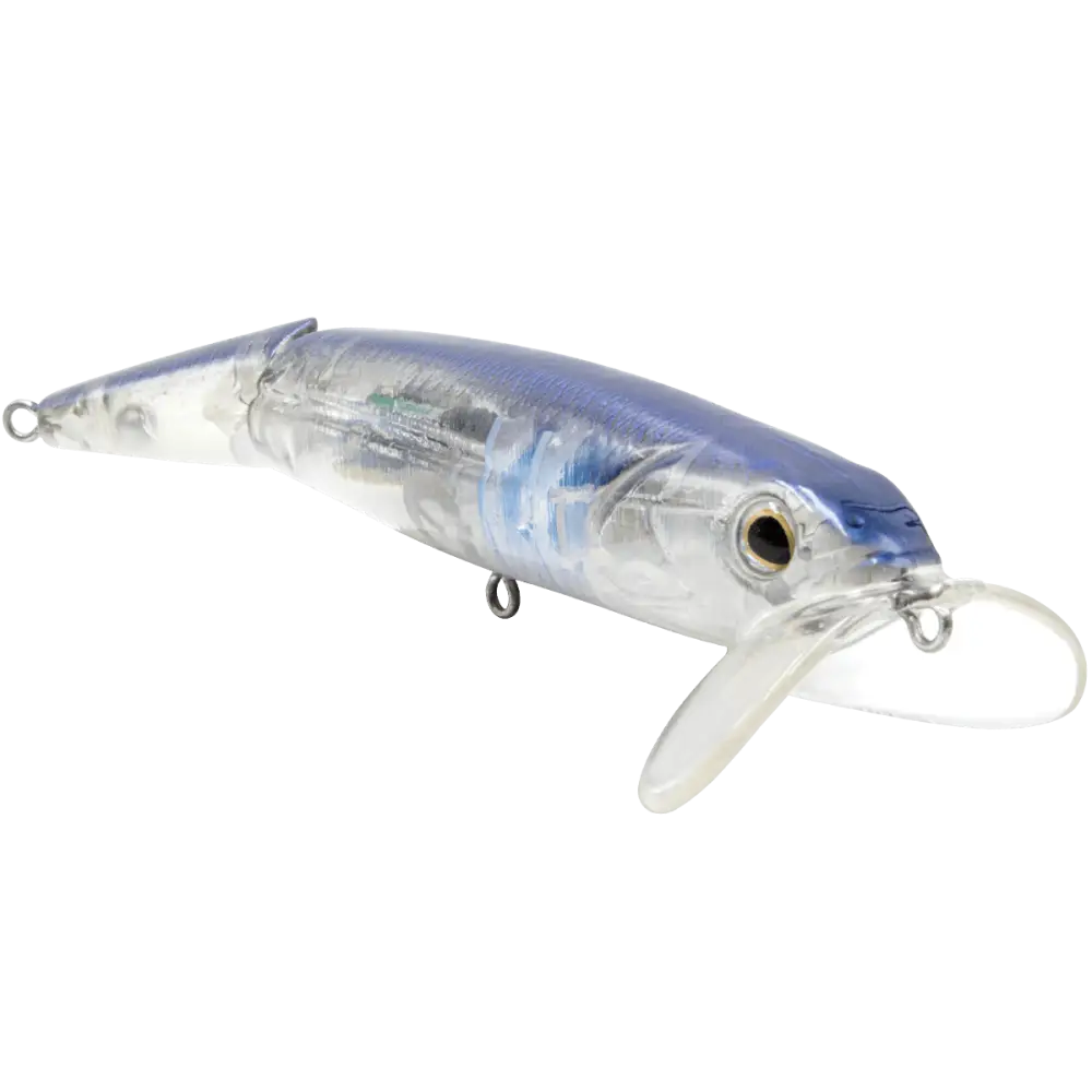 Walking Boss II Jr. 4’’ Jointed Topwater Lure – EBS Sound Technology | Color: Chartreuse Blue Shiner Black Back Chrome