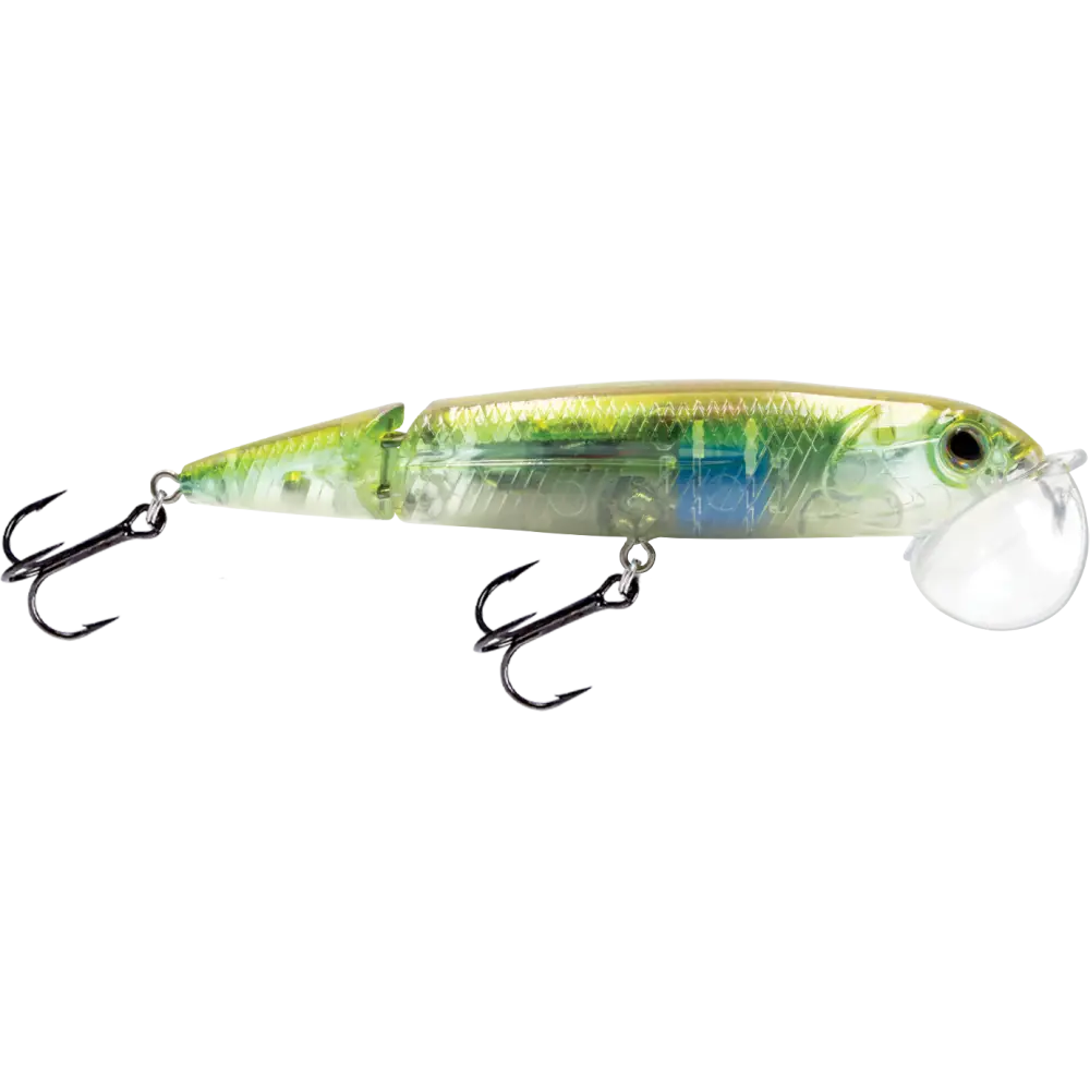Walking Boss II Jr. 4’’ Jointed Topwater Lure – EBS Sound Technology | Color: Chartreuse Blue Shiner Black Back Chrome