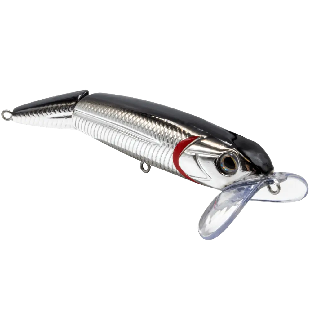 Walking Boss II Jr. 4’’ Jointed Topwater Lure – EBS Sound Technology | Color: Chartreuse Blue Shiner Black Back Chrome