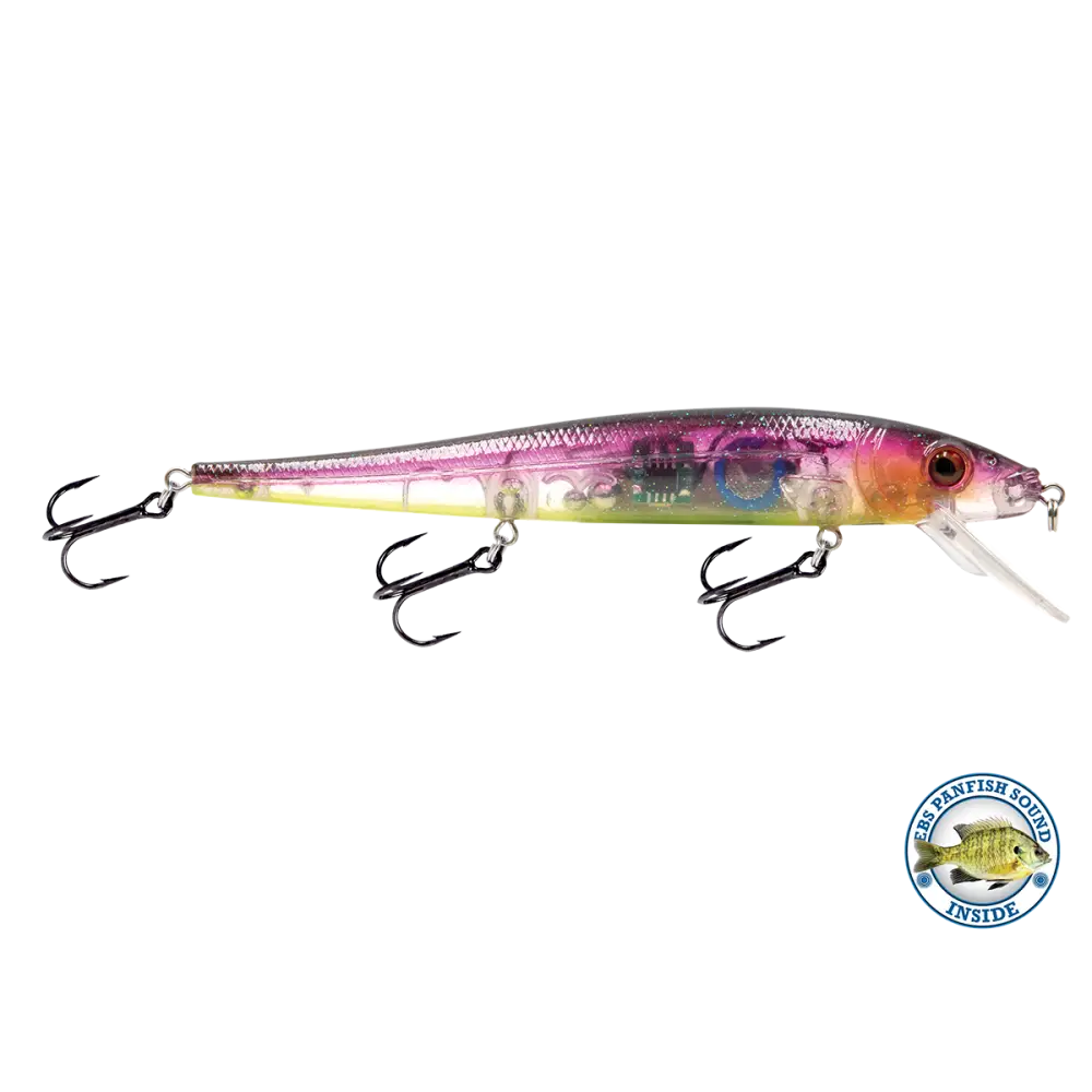 Walleye Jerkbait 136 Suspending – EBS Sound Technology | Color & Sound: Pink Crush / Perch Candy Corn / Blue Tiger