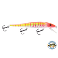 Walleye Jerkbait 136 Suspending – EBS Sound Technology | Color & Sound: Pink Crush / Perch Candy Corn / Blue Tiger