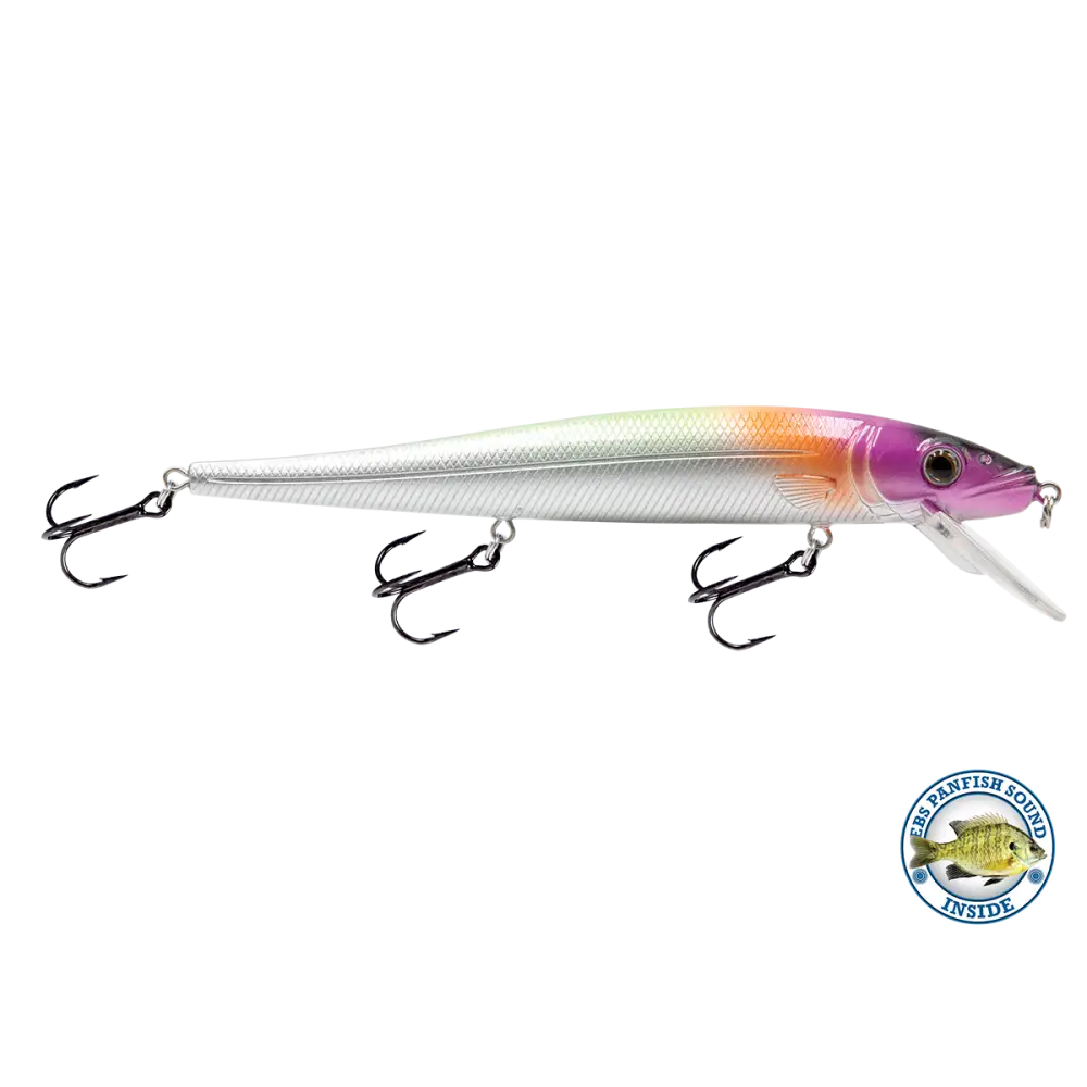 Walleye Jerkbait 136 Suspending – EBS Sound Technology | Color & Sound: Pink Crush / Perch Candy Corn / Blue Tiger
