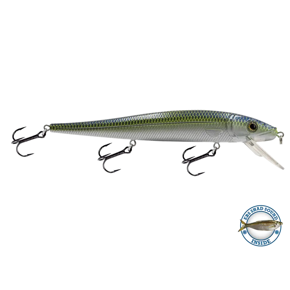 Walleye Jerkbait 136 Suspending – EBS Sound Technology | Color & Sound: Pink Crush / Perch Candy Corn / Blue Tiger