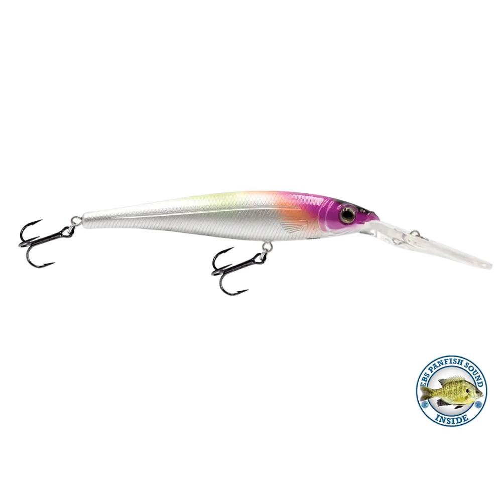 Walleye Minnow 111 Crankbait – EBS Sound Technology | Color & Sound: Yellow Sunrise / Pink Crush / Perch Blue Tiger