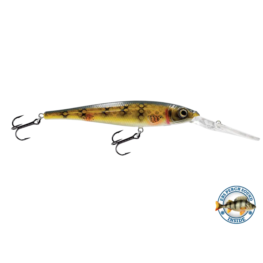Walleye Minnow 111 Crankbait – EBS Sound Technology | Color & Sound: Yellow Sunrise / Pink Crush / Perch Blue Tiger