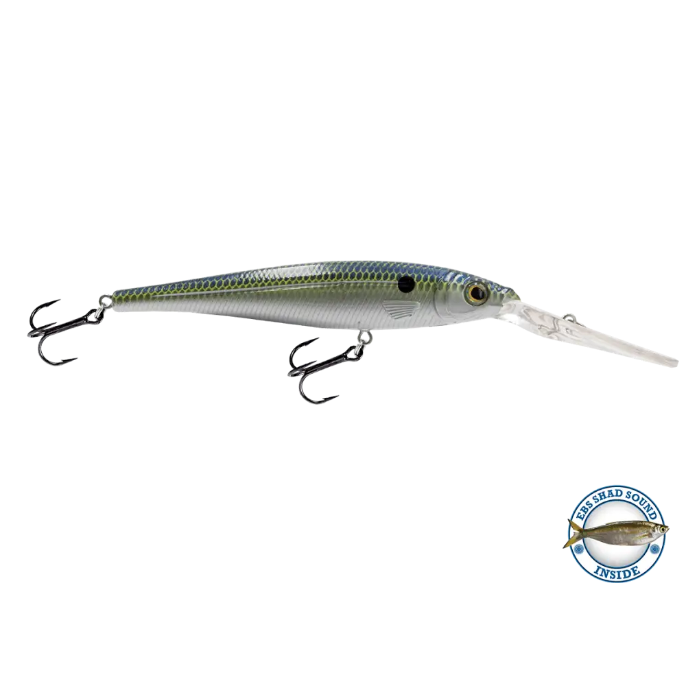 Walleye Minnow 111 Crankbait – EBS Sound Technology | Color & Sound: Yellow Sunrise / Pink Crush / Perch Blue Tiger
