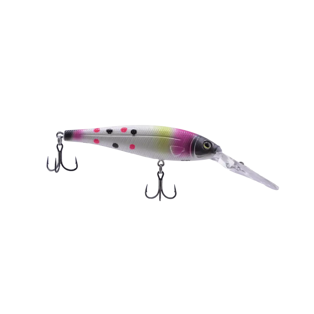 Walleye Minnow 90 Crankbait – EBS Sound Technology | color: Limelight Firetiger Wonder Bread Kiwi Cotton Candy