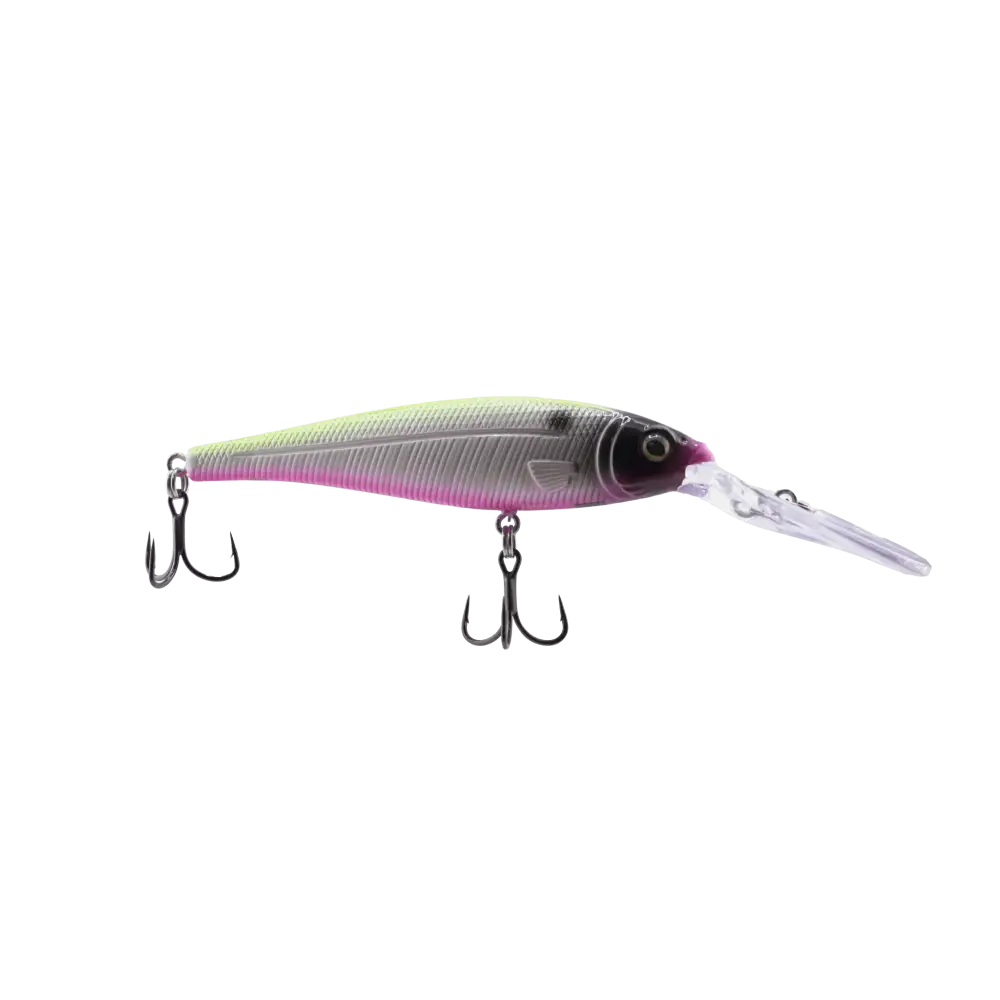 Walleye Minnow 90 Crankbait – EBS Sound Technology | color: Limelight Firetiger Wonder Bread Kiwi Cotton Candy