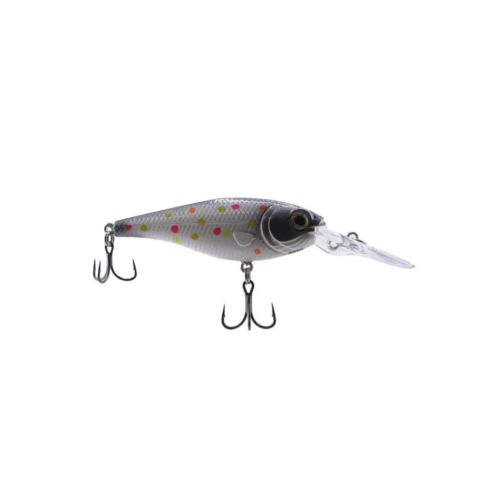 Walleye Shad 70 Crankbait – EBS Sound Technology | Color: Wonder Bread Firetiger Purple Rain Mardi Gras Phantom