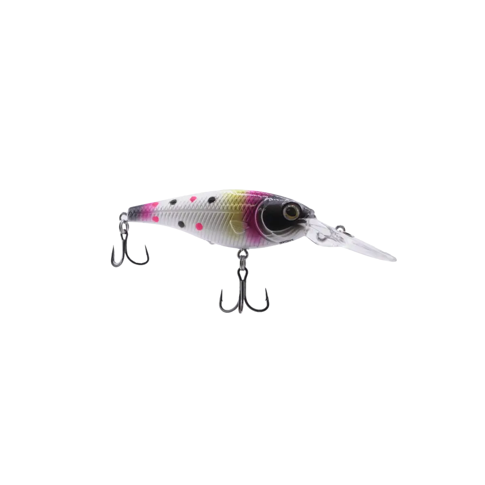 Walleye Shad 70 Crankbait – EBS Sound Technology | Color: Wonder Bread Firetiger Purple Rain Mardi Gras Phantom
