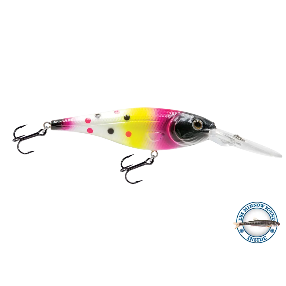 Walleye Shad 90 Crankbait – EBS Sound Technology | Color & Sound: Blue Tiger / Minnow Candy Corn / Perch Pink Crush