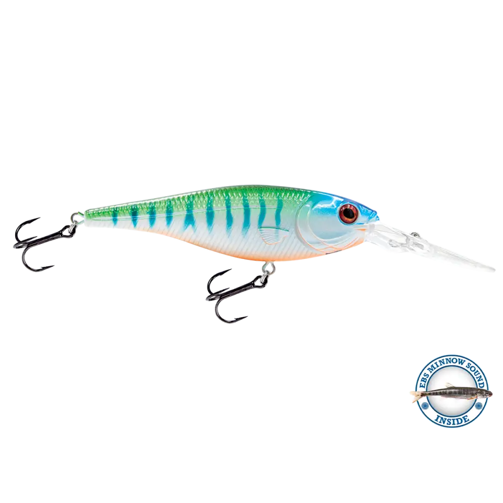 Walleye Shad 90 Crankbait – EBS Sound Technology | Color & Sound: Blue Tiger / Minnow Candy Corn / Perch Pink Crush