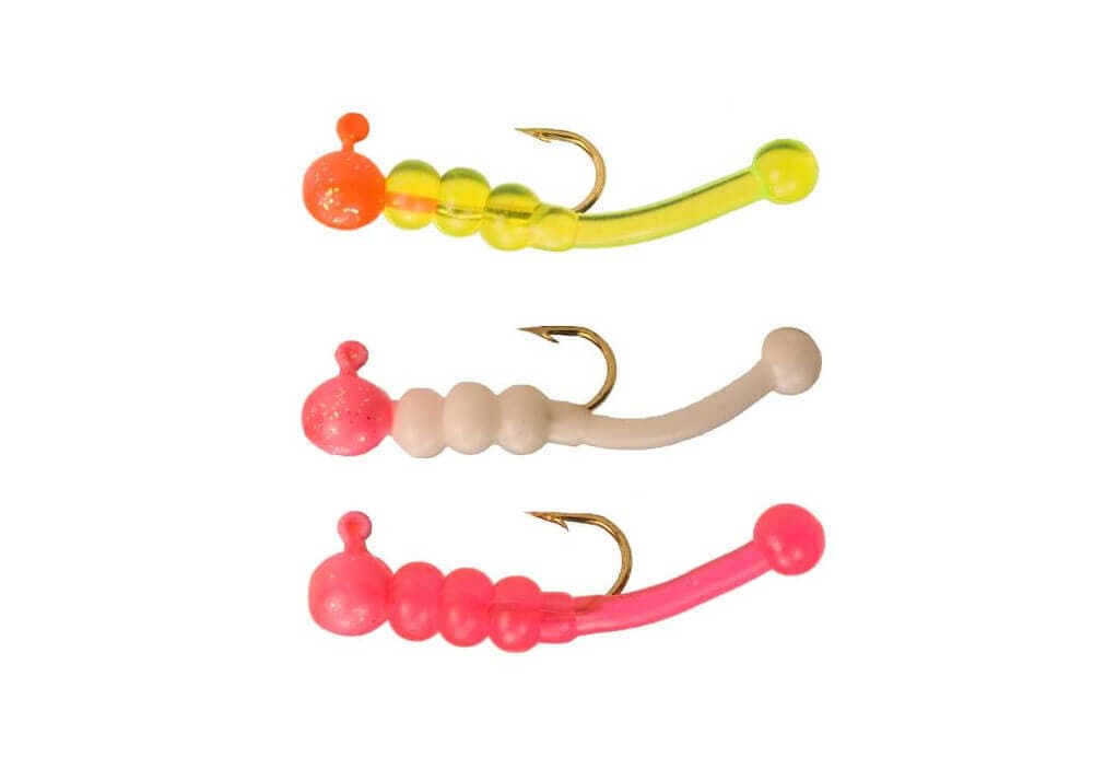Whip’r Knocker Stopper, 1’’ Micro Panfish Plastic 3-Pack Assorted Colors - Baits