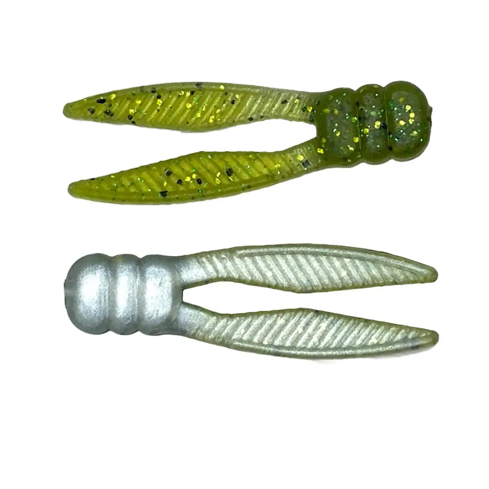 Whisker Biscuit Chunk 3.25’’ Jig Trailer – 8-Pack | Hendrix Fishing Co. | Color(s): Fire Craw Junebug Chartreuse White