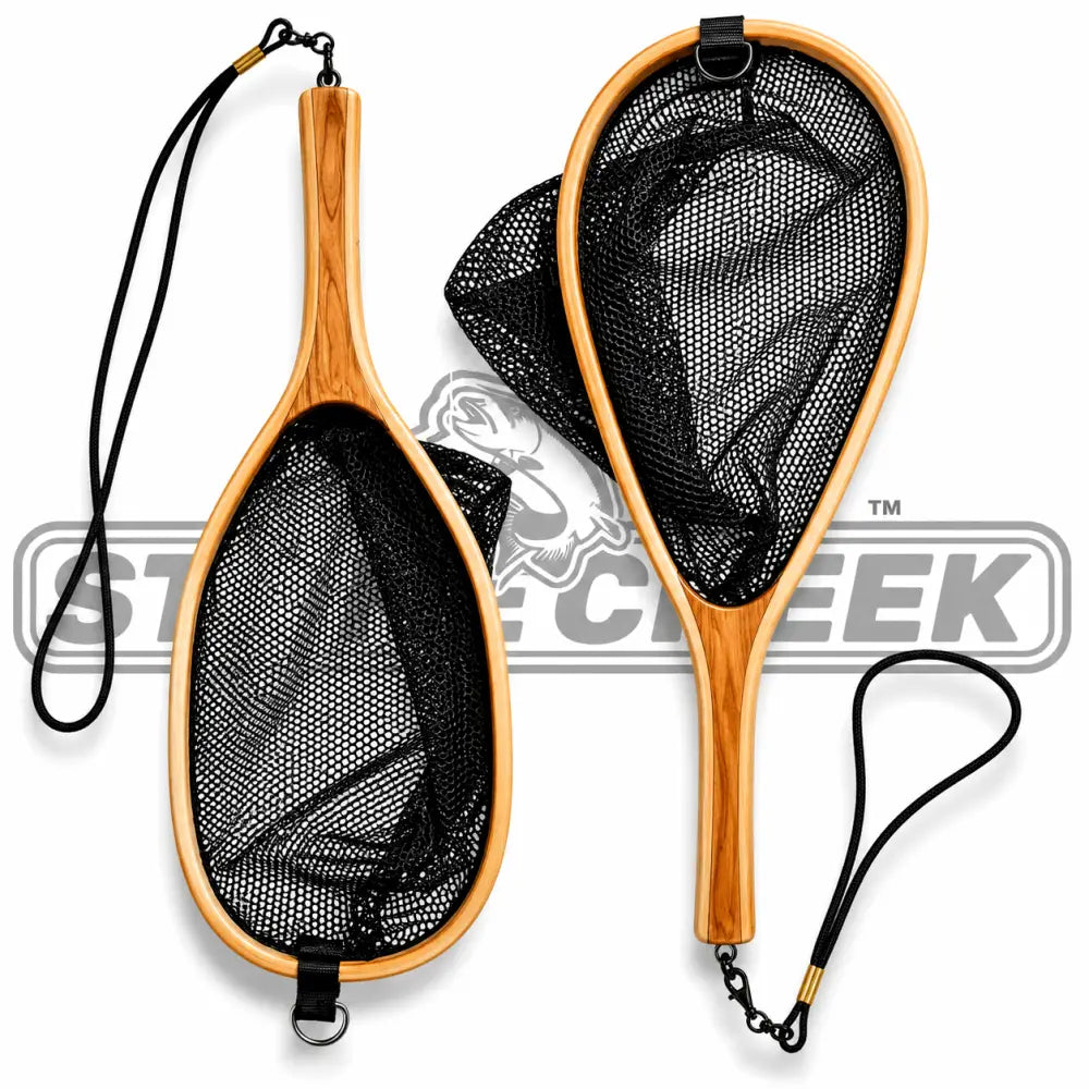 Wooden Landing Nets | Style: Teardrop Catch & Release - Fishing