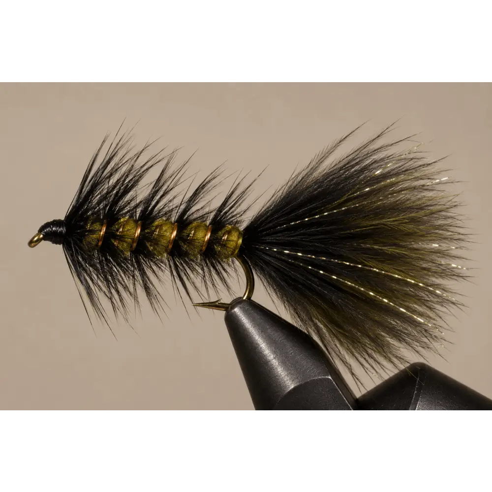 Woolly Bugger | Color: Black Brown Olive Olive/Black | Size: 04 06 08 10 12 14 4 6 8 - 3 Pack - Artificial Fishing Flies